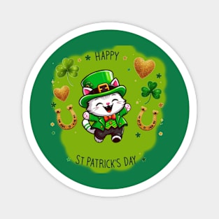 Grab this funny St Patricks Day Beautiful shot for you cat lovers Magnet